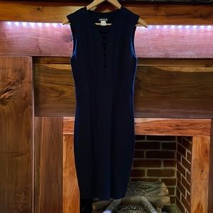 Sleeveless black sweater dress, size M